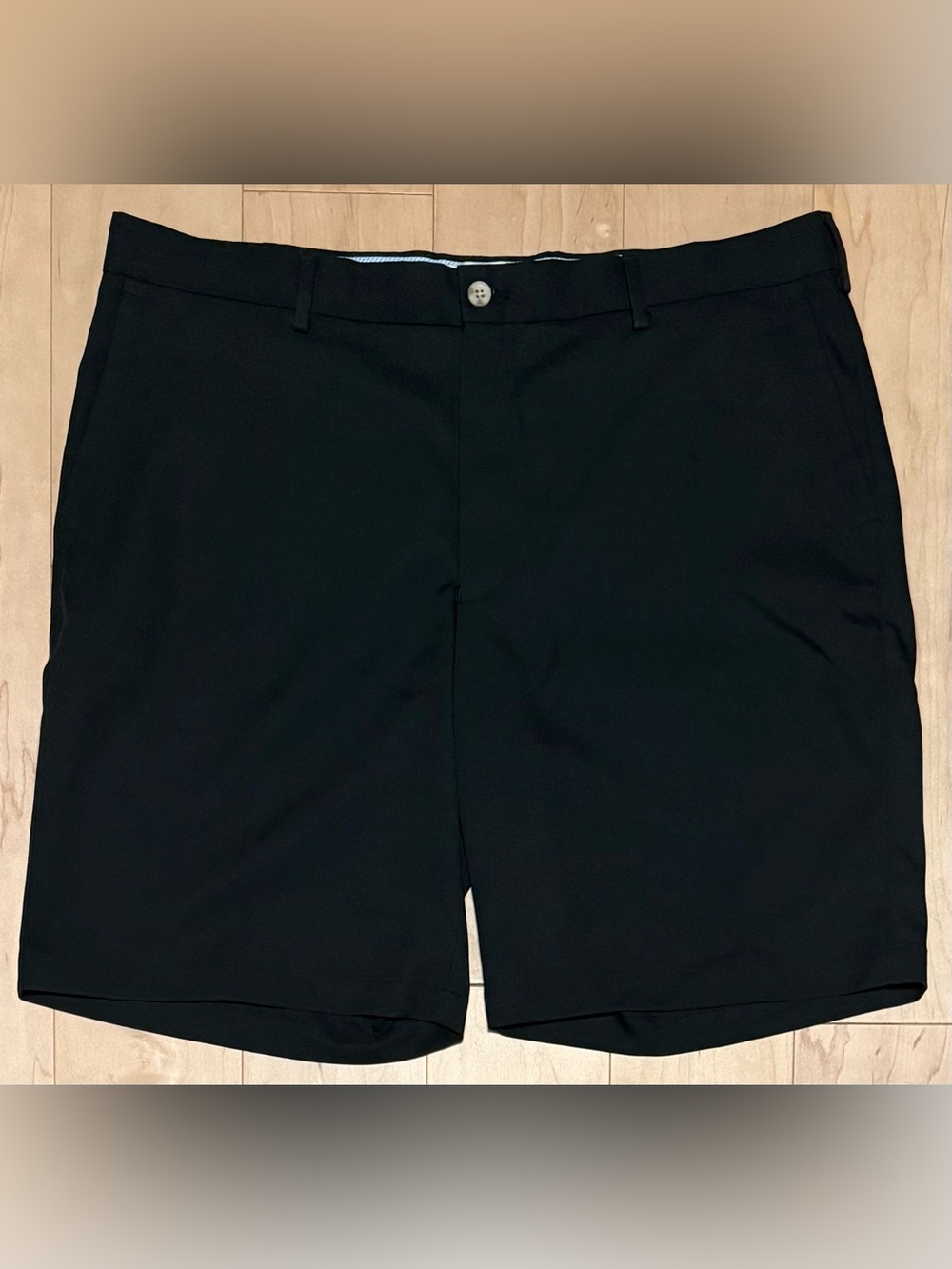 Peter Millar Salem High Drape Performance Golf Shorts Flat Front Black Men’s 38